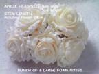 4 Bunches of Large Foam Wedding Flowers/ Bouquets/Roses